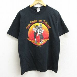 L/古着 半袖 ビンテージ Tシャツ メンズ 00s 海賊 Don Juan and Miguel コットン クルーネック 黒 ブラック 23mar29 中古