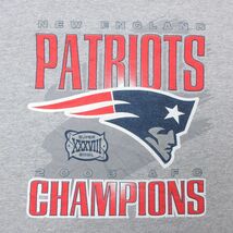 L/古着 半袖 ビンテージ Tシャツ メンズ 00s NFL ニューイングランドペイトリオッツ グレー 霜降り アメフト スーパーボウル 23mar27_画像2