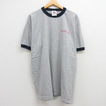 XL/古着 半袖 ビンテージ Tシャツ メンズ 00s インディアナポリス モーター スピードウェイ クルーネック グレー 霜降り リンガー spe_画像2