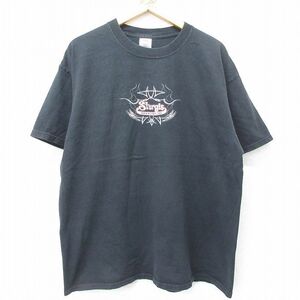 XL/古着 半袖 ビンテージ Tシャツ メンズ 00s スタージス 大きいサイズ コットン クルーネック 黒 ブラック spe 23aug24 中古