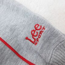 XL/古着 リー Lee 長袖 スウェット メンズ 90s WOLFPACK 刺繍 大きいサイズ ラグラン Vネック グレー 霜降り 23apr28 中古 スエット ト_画像3