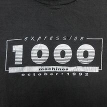 XL/古着 ヘインズ 半袖 ビンテージ Tシャツ メンズ 90s expression 1000 コットン クルーネック 黒 ブラック 23apr24 中古_画像3