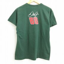 M/古着 半袖 ビンテージ Tシャツ メンズ 00s デイルアーンハートジュニア 88 NASCAR コットン クルーネック 緑 グリーン 22aug18 中古_画像2