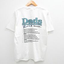 L/古着 半袖 ビンテージ Tシャツ メンズ 00s Dads RULE コットン クルーネック 白 ホワイト 23jul27 中古_画像2