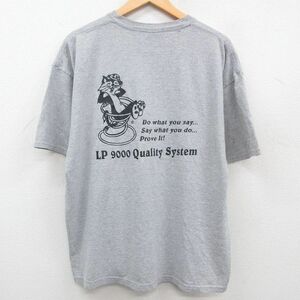 XL/古着 半袖 ビンテージ Tシャツ メンズ 00s Winchester Spring 大きいサイズ クルーネック グレー 霜降り 23aug17 中古