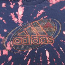 XL/古着 アディダス adidas 半袖 ビンテージ Tシャツ メンズ 90s ビッグロゴ 大きいサイズ コットン クルーネック 紺他 ネイビー ブリ_画像3