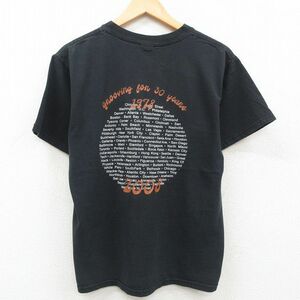 L/古着 半袖 ビンテージ Tシャツ メンズ 00s MORTONS コットン クルーネック 黒 ブラック 23aug07 中古