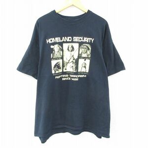 XL/古着 半袖 Tシャツ メンズ インディアン 大きいサイズ クルーネック 黒 ブラック 23may29 中古