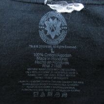 L/古着 半袖 Tシャツ メンズ ワールドプロレスリング コットン クルーネック 黒 ブラック 23mar27 中古_画像3