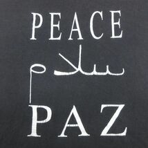 XL/古着 半袖 ビンテージ Tシャツ メンズ 00s PEACE PAZ コットン クルーネック 黒 ブラック 23apr26 中古_画像2