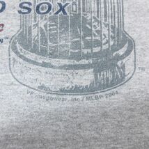 XL/古着 リー Lee 長袖 ビンテージ Tシャツ メンズ 00s MLB ボストンレッドソックス ワールドシリーズ 大きいサイズ クルーネック グレ_画像3