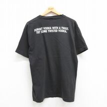 L/古着 半袖 ビンテージ Tシャツ メンズ 90s ウォッカ JUBILAEUM コットン クルーネック 黒 ブラック 23aug26 中古_画像1