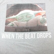 L/古着 半袖 Tシャツ メンズ ドラマ スターウォーズ STAR WARS マンダロリアン ザチャイルド グローグー クルーネック グレー 霜降り 2_画像2