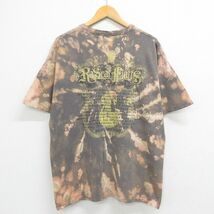 XL/古着 半袖 ビンテージ ロック バンド Tシャツ メンズ 00s ラスカルフラッツ コットン クルーネック グレー他 ブリーチ加工 23jul22_画像2