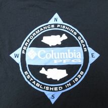 L/古着 コロンビア Columbia 半袖 ブランド Tシャツ メンズ 魚 PFG コットン クルーネック 黒 ブラック 23jul26 中古_画像4