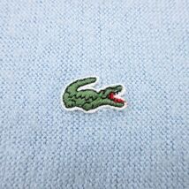 L/古着 ラコステ LACOSTE 長袖 ブランド ニット カーディガン メンズ ワンポイントロゴ アクリル 薄紺 ネイビー 23nov30 中古 トップス_画像3