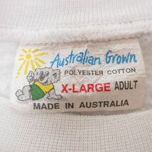 XL/古着 長袖 スウェット メンズ 90s オーストラリア コアラ 刺繍 大きいサイズ クルーネック 白 ホワイト 23nov22 中古 スエット トレ_画像3