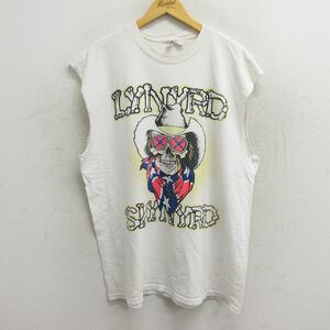 XL/古着 ビンテージ ロック バンド ノースリーブ Tシャツ メンズ 90s レイナードスキナード レーナードスキナード 大きいサイズ コット