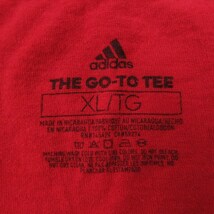 XL/古着 アディダス adidas 半袖 ブランド Tシャツ メンズ ビッグロゴ 大きいサイズ コットン クルーネック 赤 レッド 23aug21 中古_画像3