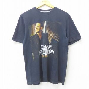 M/古着 半袖 ロック バンド Tシャツ メンズ ブレイクシュルトン クリスジャンソン 黒 ブラック 22apr28 中古