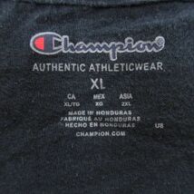 XL/古着 チャンピオン Champion 半袖 ブランド Tシャツ メンズ ビックロゴ コットン クルーネック 黒 ブラック 23aug17 中古_画像3