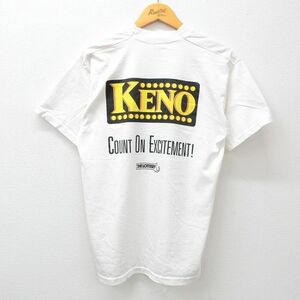 L/古着 フルーツオブザルーム 半袖 ビンテージ Tシャツ メンズ 00s KENO クルーネック 白 ホワイト 23aug26 中古