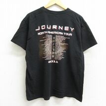 L/古着 半袖 ロック バンド Tシャツ メンズ ジャーニー クルーネック 黒 ブラック 23may17 中古_画像2