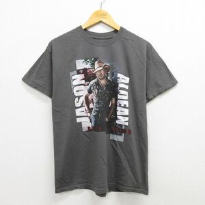 M/古着 半袖 ロック バンド Tシャツ メンズ ジェイソンアルディーン クルーネック グレー 22aug19 中古