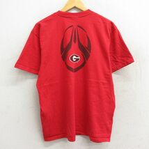 XL/古着 ナイキ NIKE 半袖 ビンテージ Tシャツ メンズ 00s ジョージア コットン クルーネック 赤 レッド 23jun06 中古_画像2