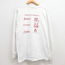 XL/古着 長袖 ビンテージ Tシャツ メンズ 90s ジングルベルラン 企業広告 大きいサイズ コットン クルーネック 白 ホワイト spe 23jan2_画像2