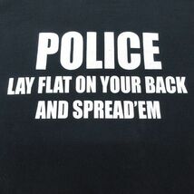 XL/古着 半袖 ビンテージ Tシャツ メンズ 00s POLICE 大きいサイズ コットン クルーネック 黒 ブラック 23jun21 中古_画像2