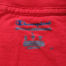 L/古着 チャンピオン champion 半袖 ブランド Tシャツ メンズ イリノイ州立大学 ママレッドバード コットン クルーネック 赤 レッド 23_画像3