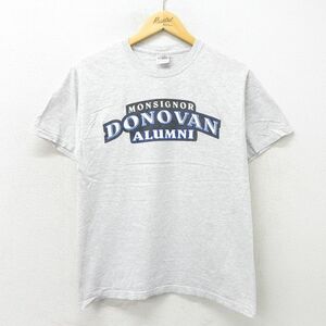 M/古着 半袖 ビンテージ Tシャツ メンズ 00s DONOVAN クルーネック 薄グレー 霜降り 23jun06 中古