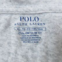 XL/古着 ラルフローレン Ralph Lauren 半袖 ブランド Tシャツ メンズ ワンポイントロゴ コットン クルーネック 薄グレー 霜降り 23jul3_画像3