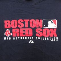 XL/古着 マジェスティック 半袖 ビンテージ Tシャツ メンズ 00s MLB ボストンレッドソックス コットン クルーネック 紺 ネイビー メジ_画像2