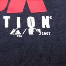 XL/古着 マジェスティック 半袖 ビンテージ Tシャツ メンズ 00s MLB ボストンレッドソックス コットン クルーネック 紺 ネイビー メジ_画像4