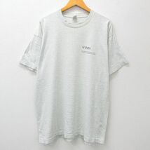 XL/古着 半袖 ビンテージ Tシャツ メンズ 90s SYMS ニューハンプシャー大学 大きいサイズ クルーネック 薄グレー 霜降り spe 23jul22_画像2