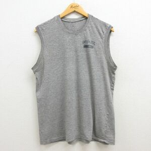 M/古着 ギャップ GAP ビンテージ ノースリーブ Tシャツ メンズ 90s クルーネック グレー 霜降り 22aug19 中古