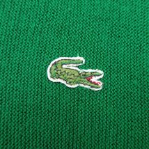 M/古着 ラコステ LACOSTE IZOD 長袖 ブランド セーター メンズ 90s ワンポイントロゴ アクリル Vネック 緑 グリーン 23sep22 中古 ニッ_画像2