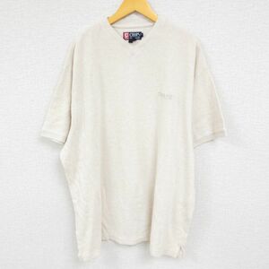 XL/古着 ラルフローレン Ralph Lauren チャップス 半袖 ブランド Tシャツ メンズ 90s ワンポイントロゴ 大きいサイズ コットン Vネック