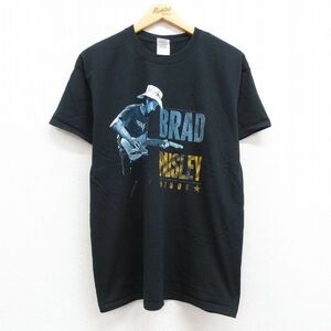 L/古着 半袖 ビンテージ ロック バンド Tシャツ メンズ 00s ブラッドペイズリー コットン クルーネック 黒 ブラック 23jun03 中古