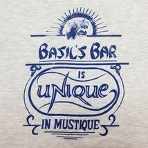 XL/古着 半袖 ビンテージ Tシャツ メンズ 90s BASILS BAR 大きいサイズ コットン クルーネック 薄グレー 霜降り 23mar27 中古_画像4