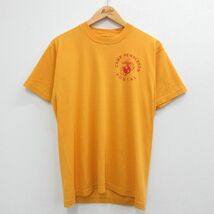 L/古着 半袖 ビンテージ Tシャツ メンズ 80s キャンプ ペンドルトン ワシ ミリタリー マーリンズ クルーネック 黄 イエロー spe 23jun2_画像2