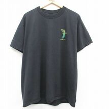 XL/古着 オニータ 半袖 ビンテージ Tシャツ メンズ 90s 魚 TROPICAL LAGOON 大きいサイズ クルーネック 黒 ブラック 23aug29 中古_画像2