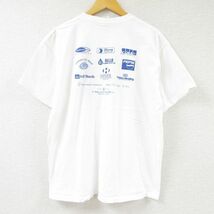 XL/古着 半袖 ビンテージ Tシャツ メンズ 00s スニーカー 企業広告 コットン クルーネック 白 ホワイト 23may23 中古_画像2