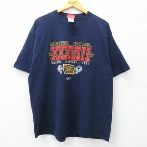 XL/古着 リーボック 半袖 ビンテージ Tシャツ メンズ 00s NFL ニューイングランドペイトリオッツ 大きいサイズ コットン クルーネック