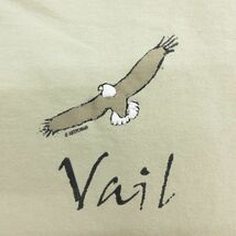 XL/古着 半袖 ビンテージ Tシャツ メンズ 90s ワシ Vail 大きいサイズ コットン クルーネック ベージュ カーキ 23jun22 中古_画像2