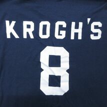 L/古着 半袖 ビンテージ Tシャツ メンズ 80s SHERRI KROGHS フロッキープリント クルーネック 濃紺 ネイビー 23jul01 中古_画像4