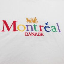 XL/古着 半袖 ビンテージ Tシャツ メンズ 90s モントリオール カナダ 刺繍 クルーネック 白 ホワイト 23jul21 中古_画像2