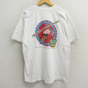 XL/古着 半袖 ビンテージ Tシャツ メンズ 00s 自転車 ナラガンセット コットン クルーネック 白 ホワイト 23jul21 中古